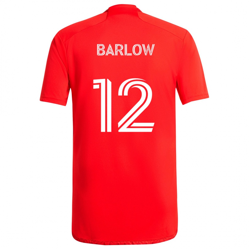 Niño Camiseta Tom Barlow #12 Rojo Blanco 1ª Equipación 2024/25 La Camisa Perú