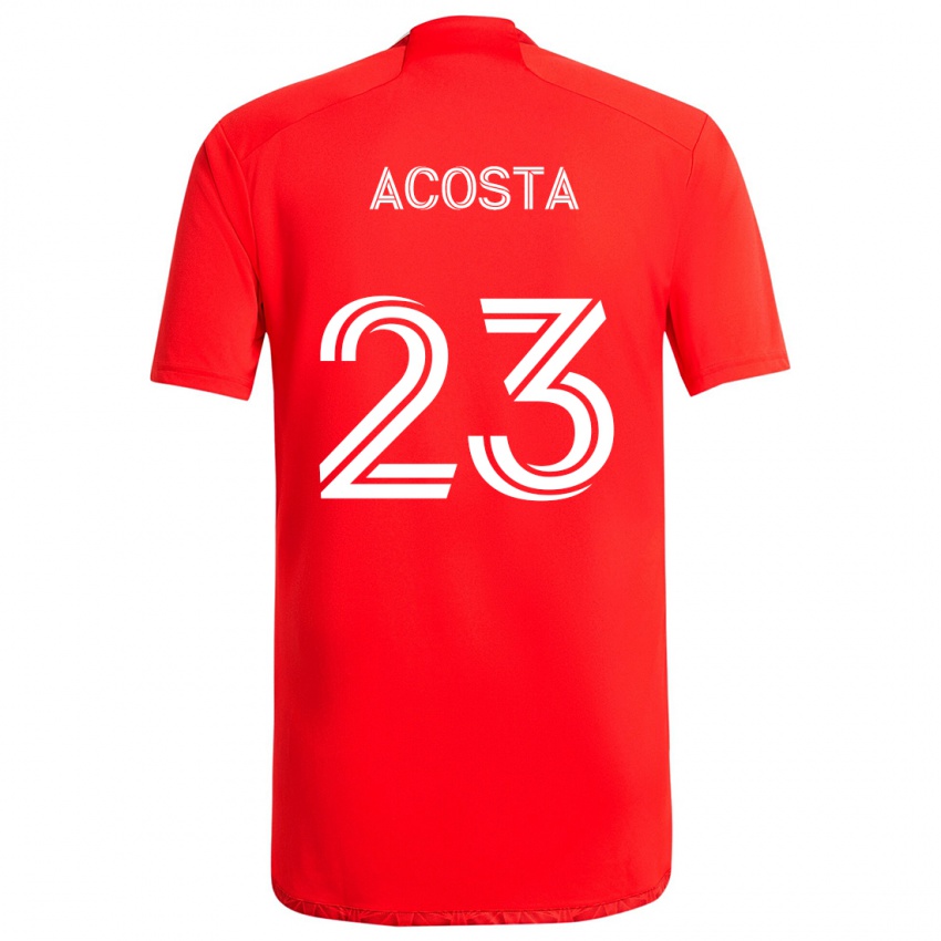 Niño Camiseta Kellyn Acosta #23 Rojo Blanco 1ª Equipación 2024/25 La Camisa Perú