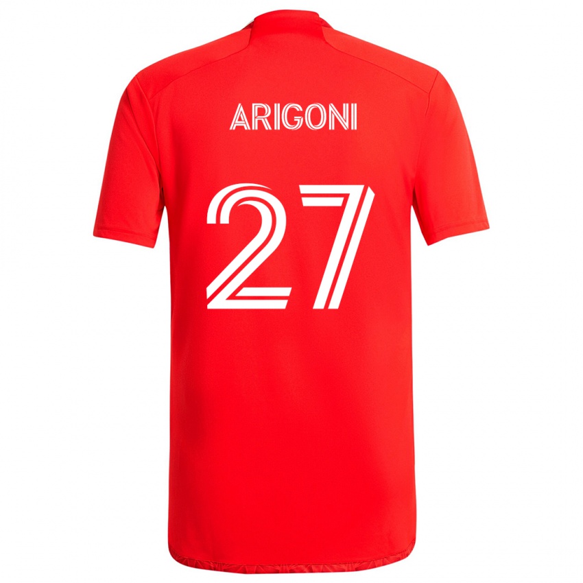 Niño Camiseta Allan Arigoni #27 Rojo Blanco 1ª Equipación 2024/25 La Camisa Perú