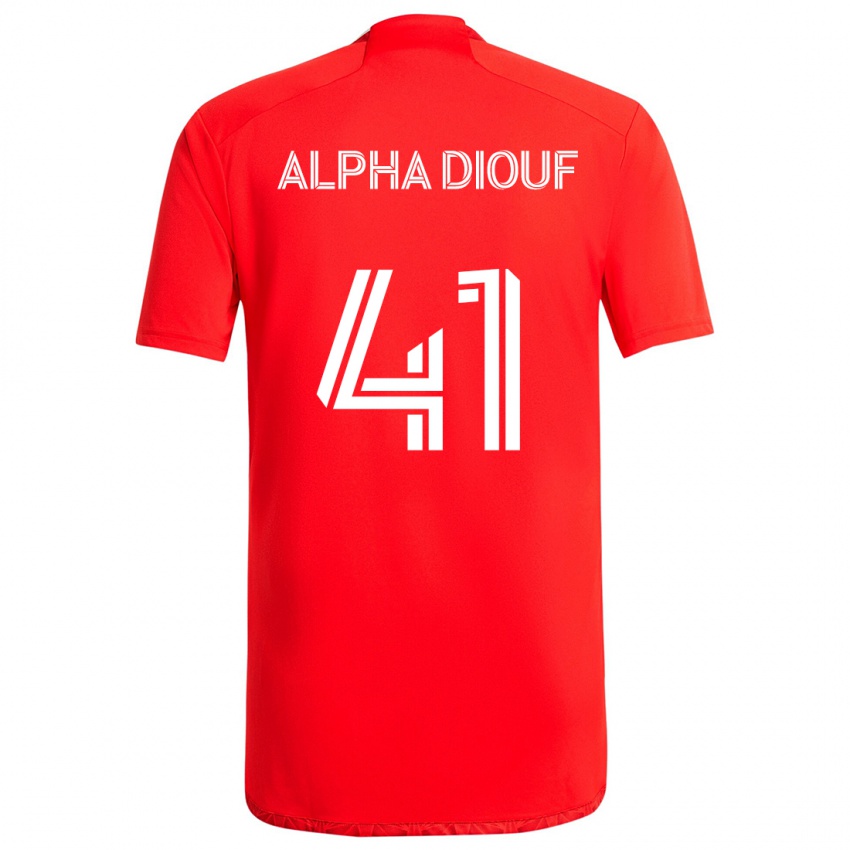 Niño Camiseta Jean Alpha Diouf #41 Rojo Blanco 1ª Equipación 2024/25 La Camisa Perú