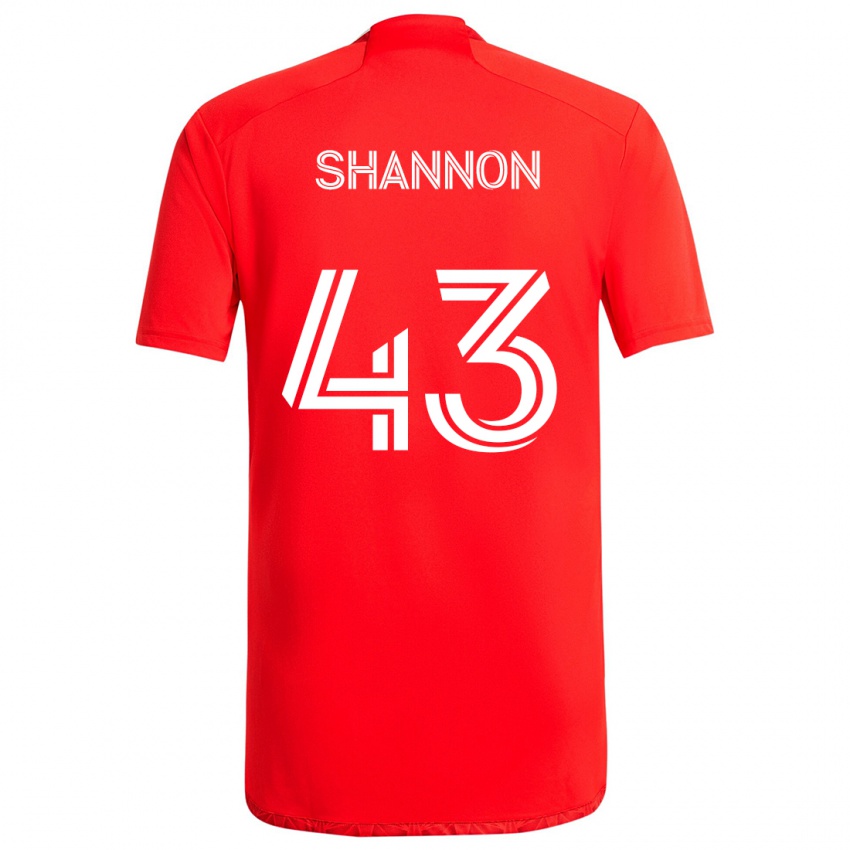 Niño Camiseta Jaylen Shannon #43 Rojo Blanco 1ª Equipación 2024/25 La Camisa Perú