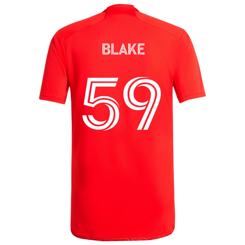 Niño Camiseta Romain Blake #59 Rojo Blanco 1ª Equipación 2024/25 La Camisa Perú