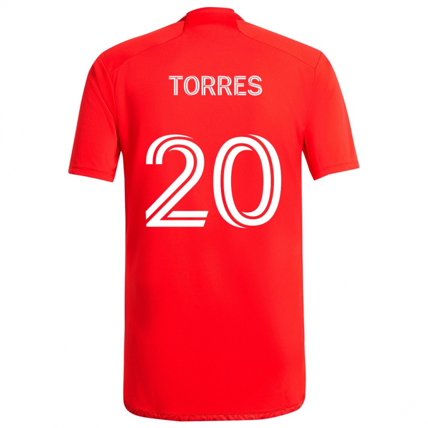 Niño Camiseta Jairo Torres #20 Rojo Blanco 1ª Equipación 2024/25 La Camisa Perú