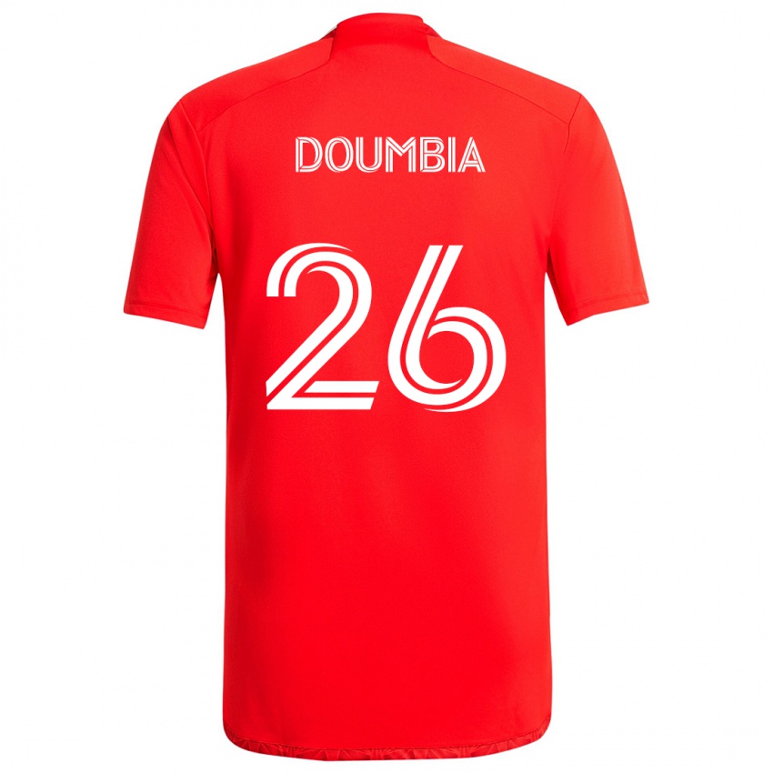 Niño Camiseta Ousmane Doumbia #26 Rojo Blanco 1ª Equipación 2024/25 La Camisa Perú