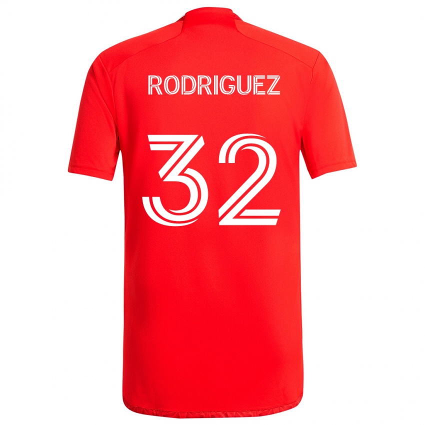 Niño Camiseta Missael Rodríguez #32 Rojo Blanco 1ª Equipación 2024/25 La Camisa Perú