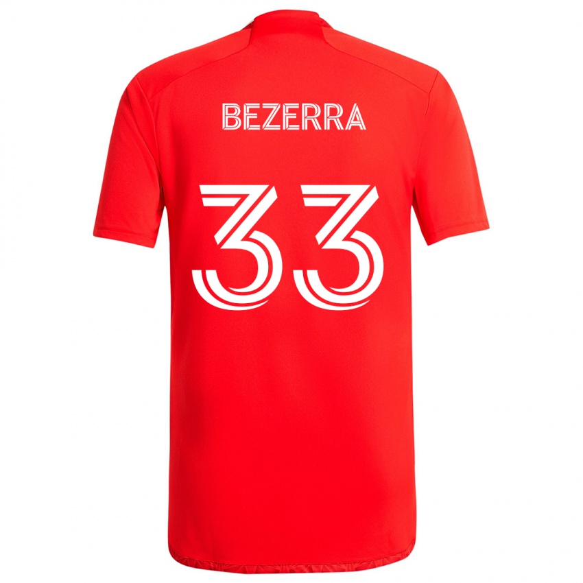 Niño Camiseta Victor Bezerra #33 Rojo Blanco 1ª Equipación 2024/25 La Camisa Perú