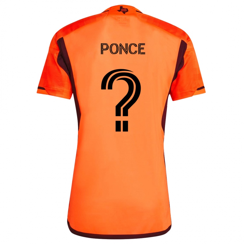 Niño Camiseta Ezequiel Ponce #0 Naranja Negro 1ª Equipación 2024/25 La Camisa Perú