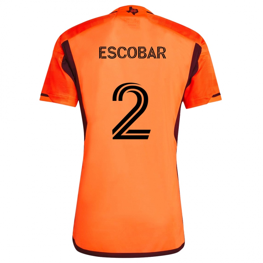 Niño Camiseta Franco Escobar #2 Naranja Negro 1ª Equipación 2024/25 La Camisa Perú