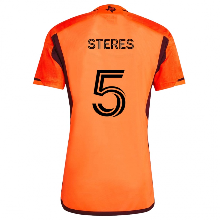 Niño Camiseta Daniel Steres #5 Naranja Negro 1ª Equipación 2024/25 La Camisa Perú