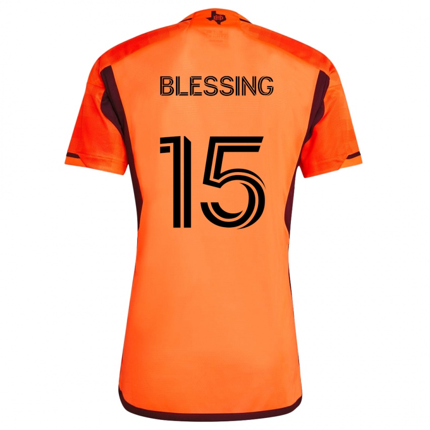 Niño Camiseta Latif Blessing #15 Naranja Negro 1ª Equipación 2024/25 La Camisa Perú