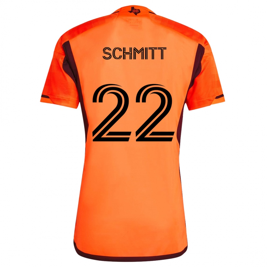 Niño Camiseta Tate Schmitt #22 Naranja Negro 1ª Equipación 2024/25 La Camisa Perú