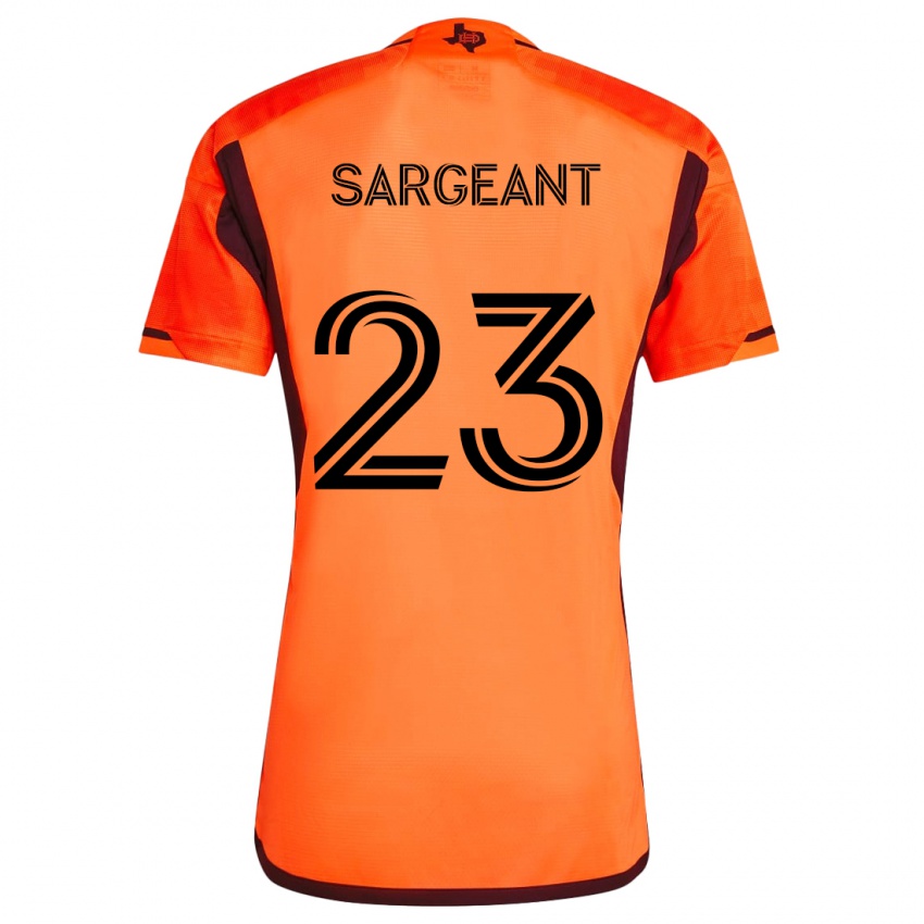 Niño Camiseta Kieran Sargeant #23 Naranja Negro 1ª Equipación 2024/25 La Camisa Perú