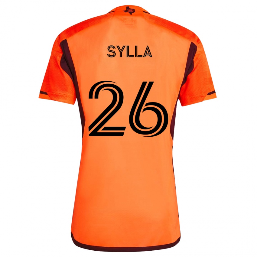 Niño Camiseta Ousmane Sylla #26 Naranja Negro 1ª Equipación 2024/25 La Camisa Perú