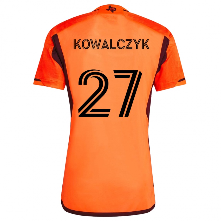 Niño Camiseta Sebastian Kowalczyk #27 Naranja Negro 1ª Equipación 2024/25 La Camisa Perú