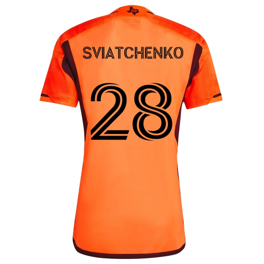 Niño Camiseta Erik Sviatchenko #28 Naranja Negro 1ª Equipación 2024/25 La Camisa Perú