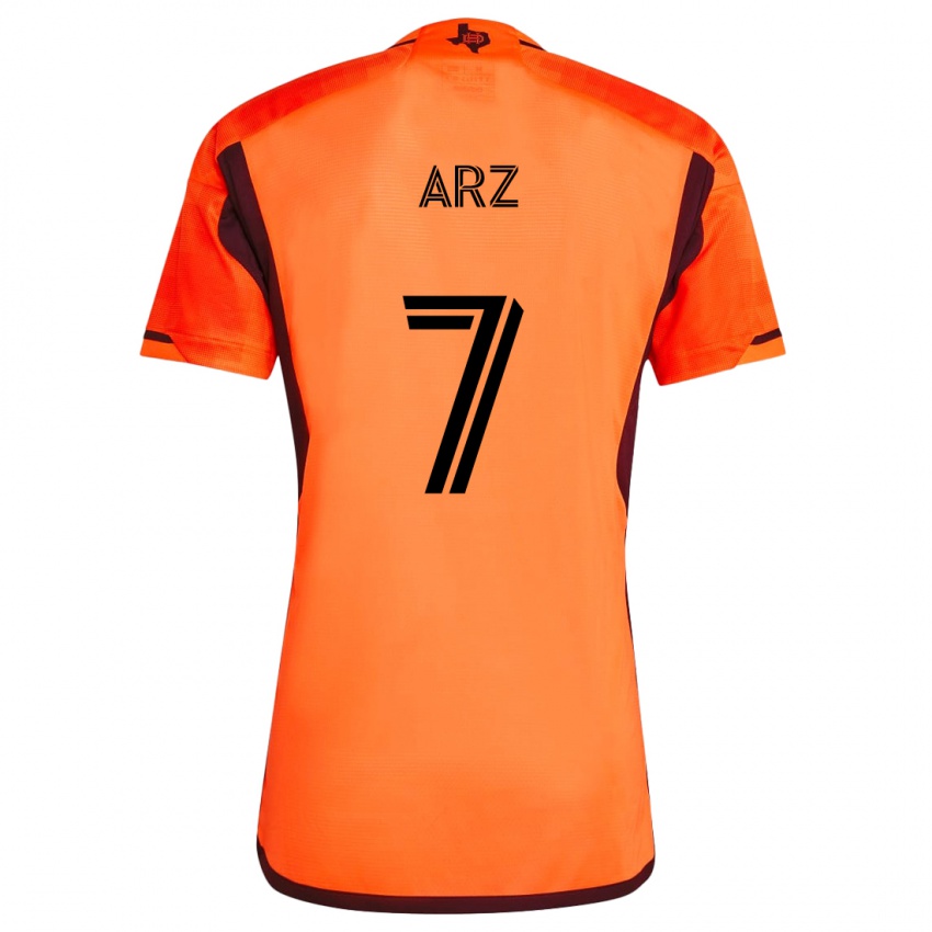 Niño Camiseta Exon Arzú #7 Naranja Negro 1ª Equipación 2024/25 La Camisa Perú