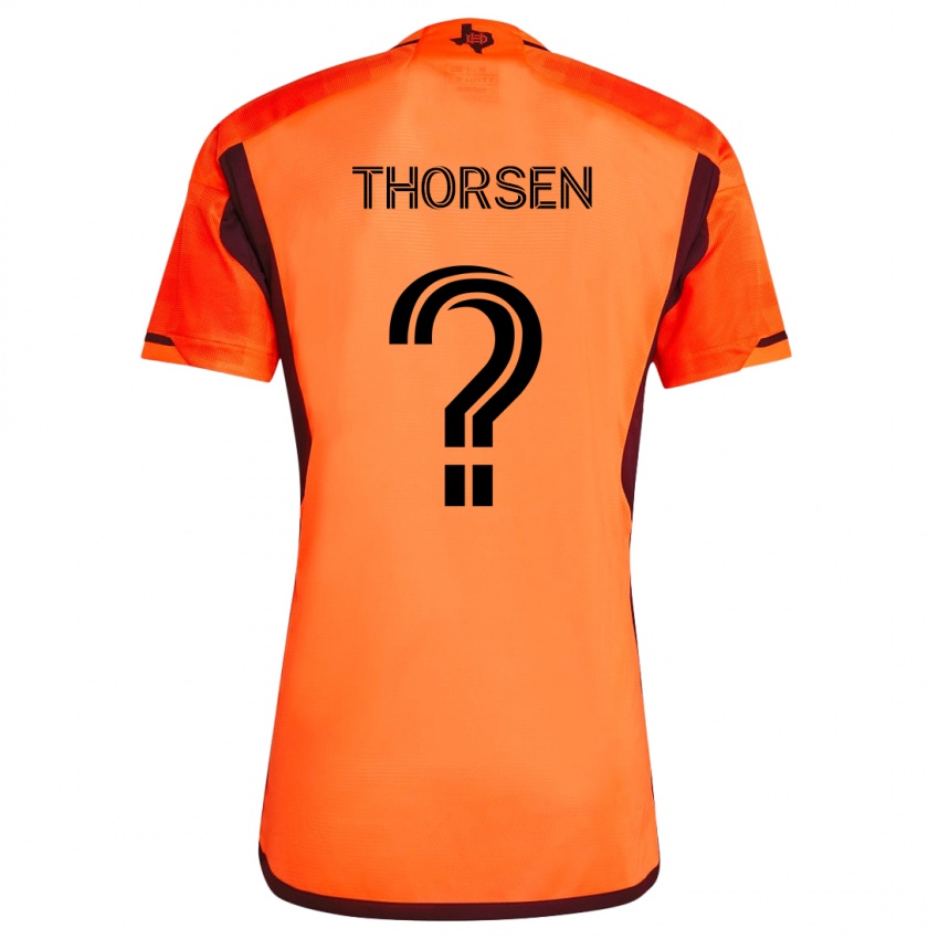 Niño Camiseta Liam Thorsen #0 Naranja Negro 1ª Equipación 2024/25 La Camisa Perú