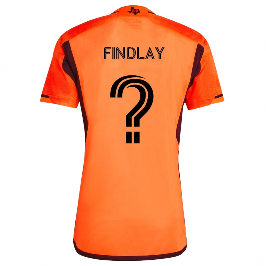 Niño Camiseta Maddox Findlay #0 Naranja Negro 1ª Equipación 2024/25 La Camisa Perú