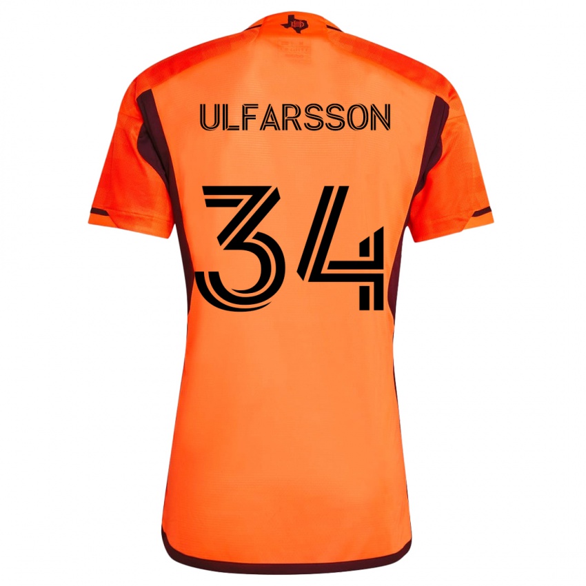 Niño Camiseta Thor Úlfarsson #34 Naranja Negro 1ª Equipación 2024/25 La Camisa Perú