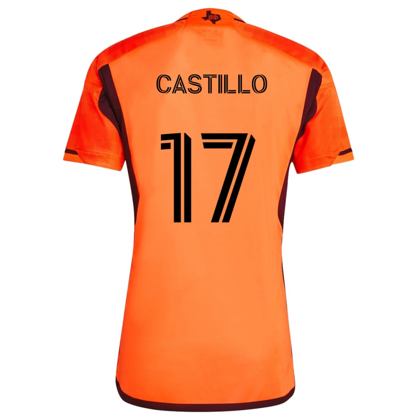 Niño Camiseta Joyner Castillo #17 Naranja Negro 1ª Equipación 2024/25 La Camisa Perú