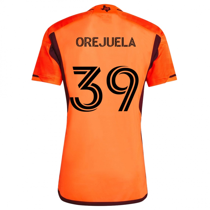 Niño Camiseta Jesus Orejuela #39 Naranja Negro 1ª Equipación 2024/25 La Camisa Perú