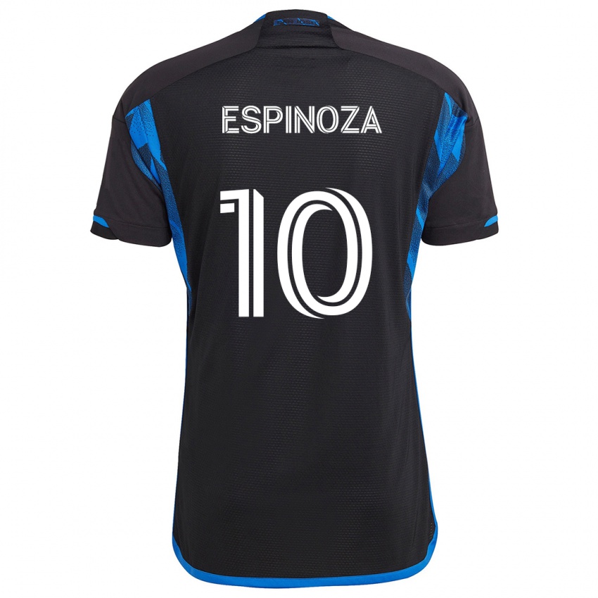 Niño Camiseta Cristian Espinoza #10 Azul Negro 1ª Equipación 2024/25 La Camisa Perú