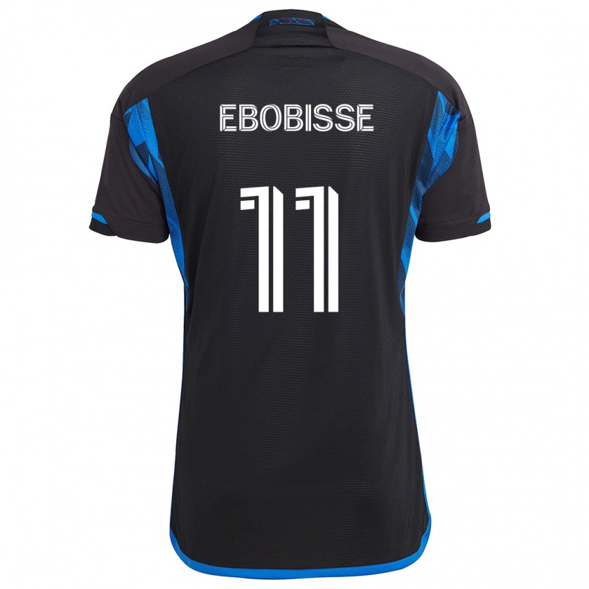 Niño Camiseta Jeremy Ebobisse #11 Azul Negro 1ª Equipación 2024/25 La Camisa Perú