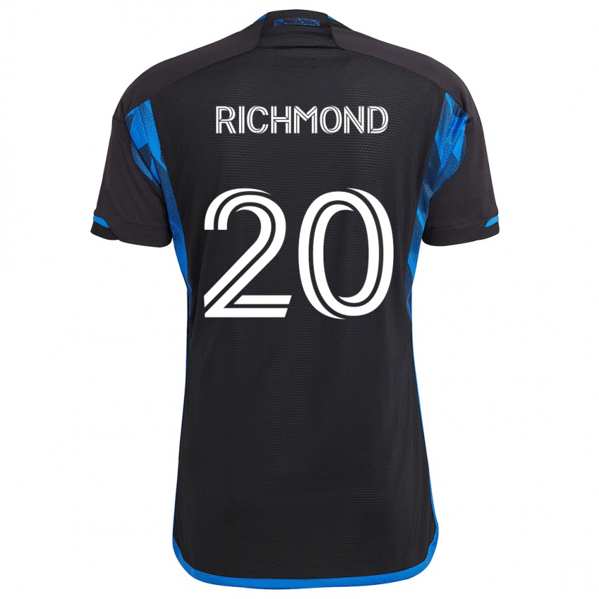 Niño Camiseta Will Richmond #20 Azul Negro 1ª Equipación 2024/25 La Camisa Perú