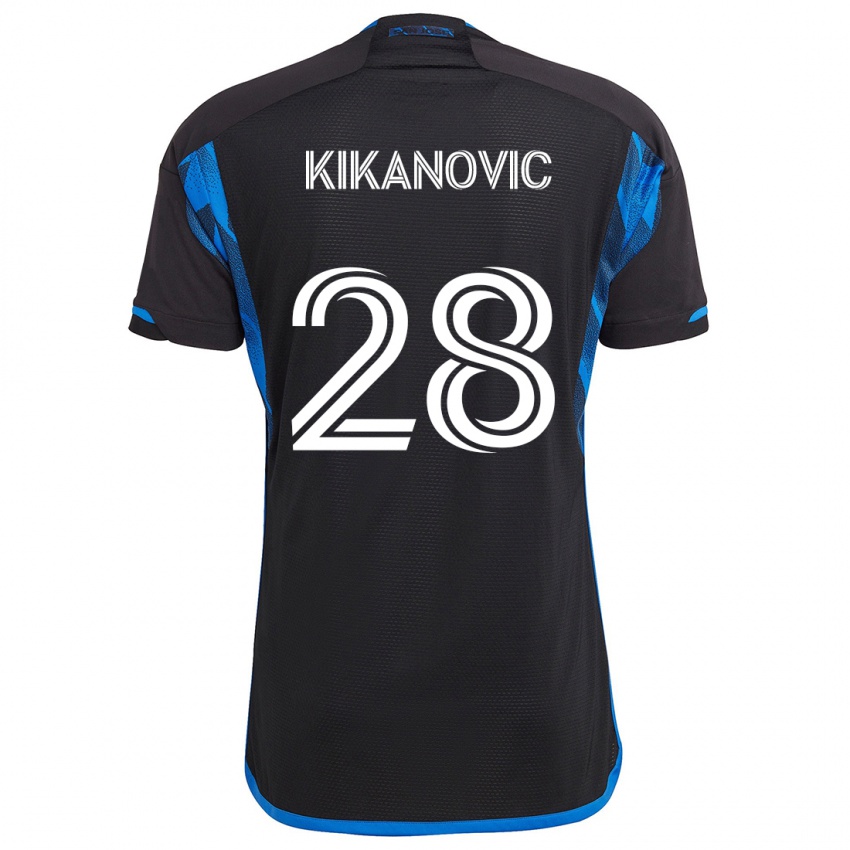 Niño Camiseta Benjamin Kikanovic #28 Azul Negro 1ª Equipación 2024/25 La Camisa Perú