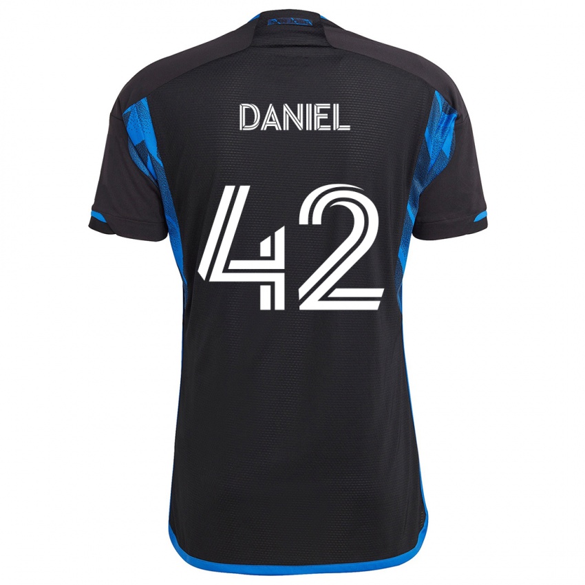 Niño Camiseta Daniel #42 Azul Negro 1ª Equipación 2024/25 La Camisa Perú