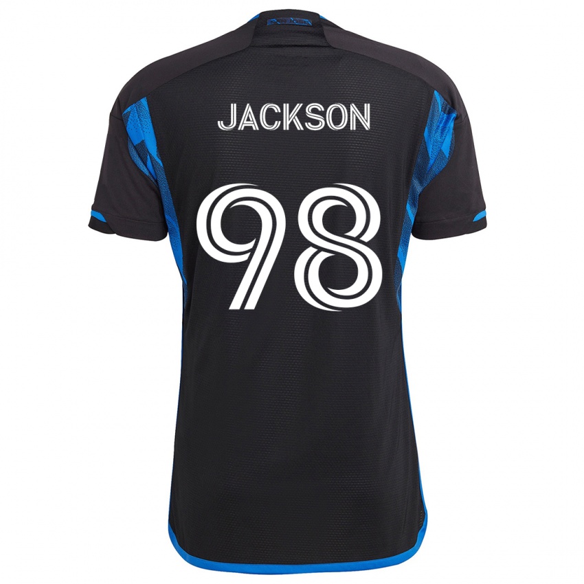 Niño Camiseta Jacob Jackson #98 Azul Negro 1ª Equipación 2024/25 La Camisa Perú