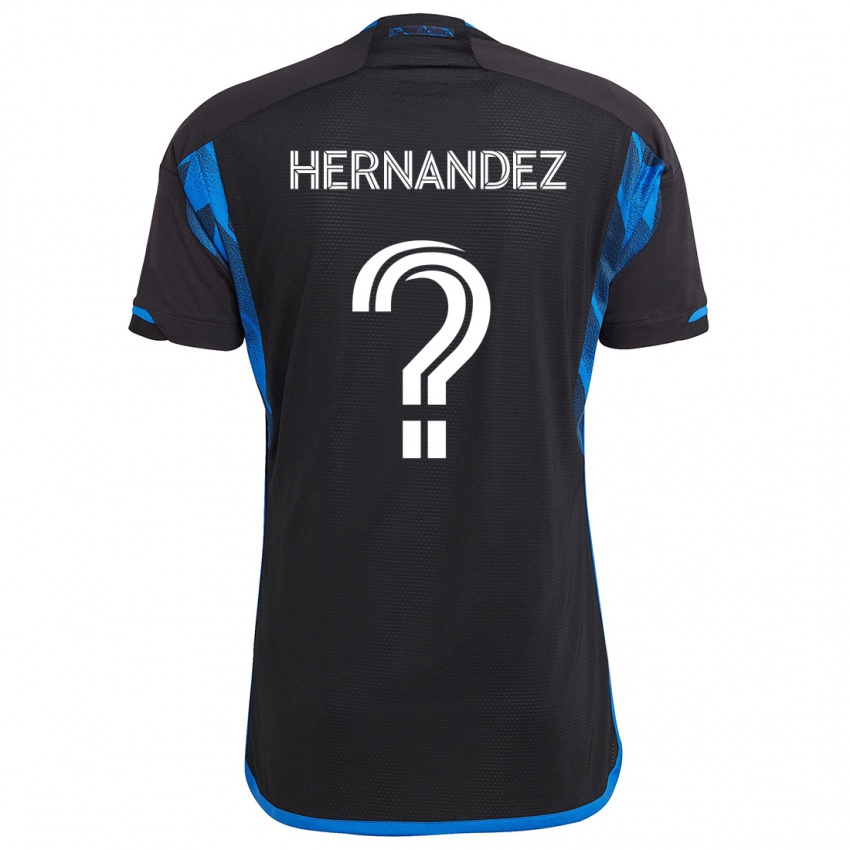 Niño Camiseta Oliver Hernandez #0 Azul Negro 1ª Equipación 2024/25 La Camisa Perú