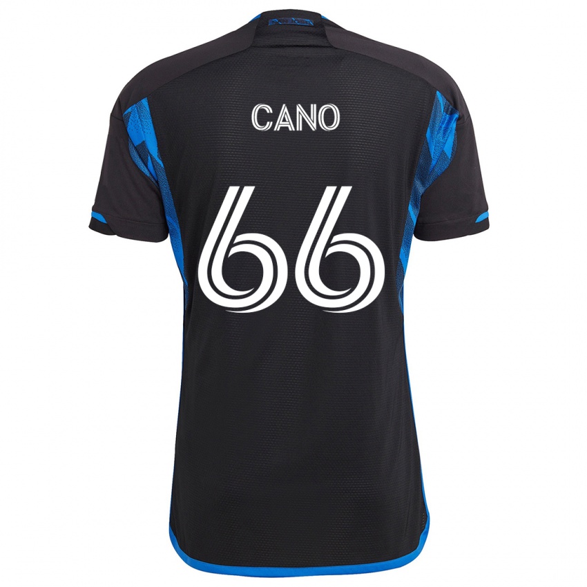 Niño Camiseta Alejandro Cano #66 Azul Negro 1ª Equipación 2024/25 La Camisa Perú