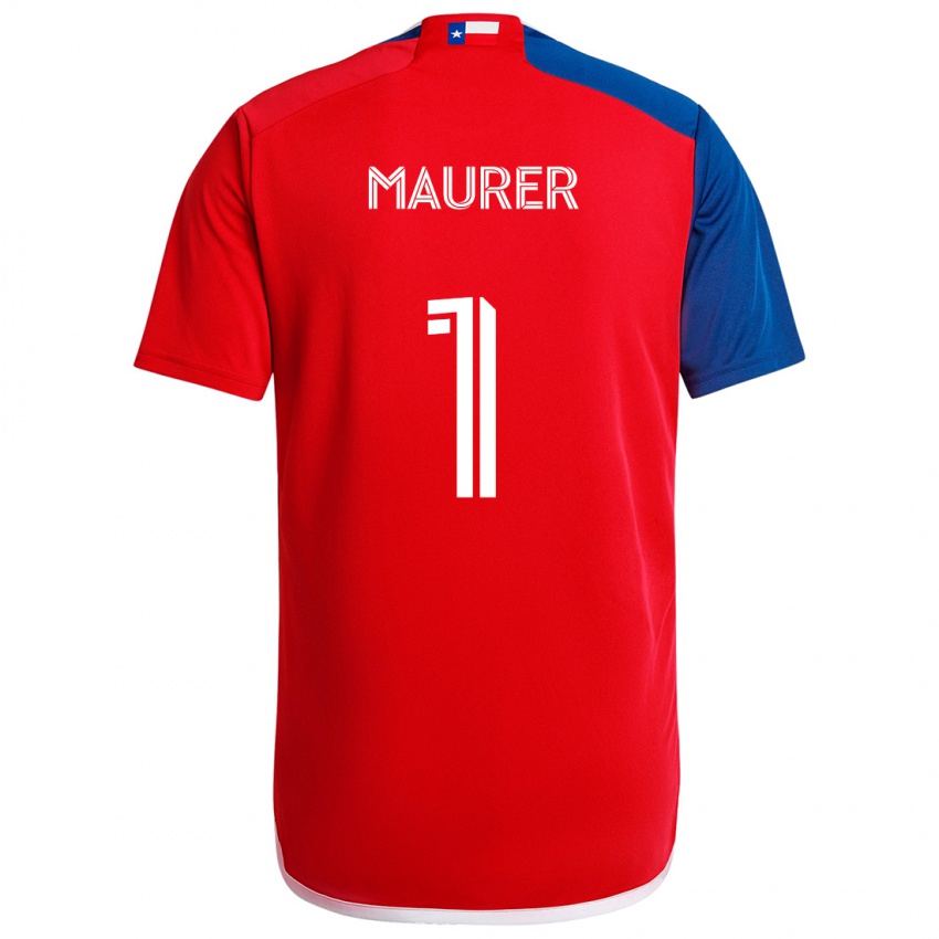 Niño Camiseta Jimmy Maurer #1 Azul Rojo 1ª Equipación 2024/25 La Camisa Perú