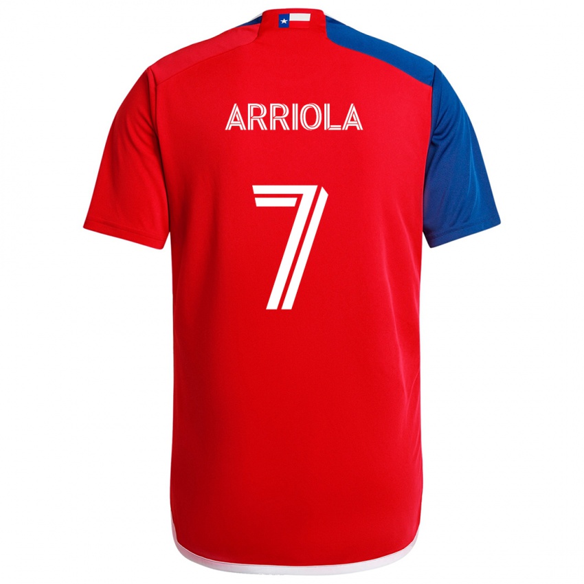 Niño Camiseta Paul Arriola #7 Azul Rojo 1ª Equipación 2024/25 La Camisa Perú