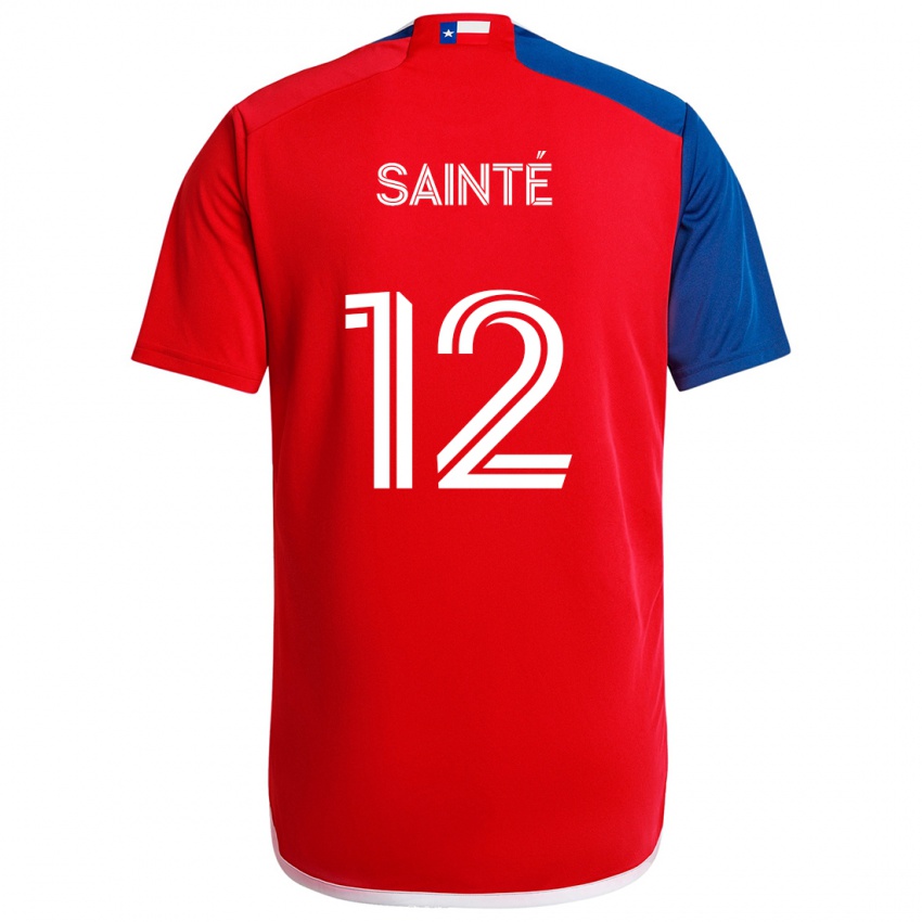 Niño Camiseta Carl Sainté #12 Azul Rojo 1ª Equipación 2024/25 La Camisa Perú