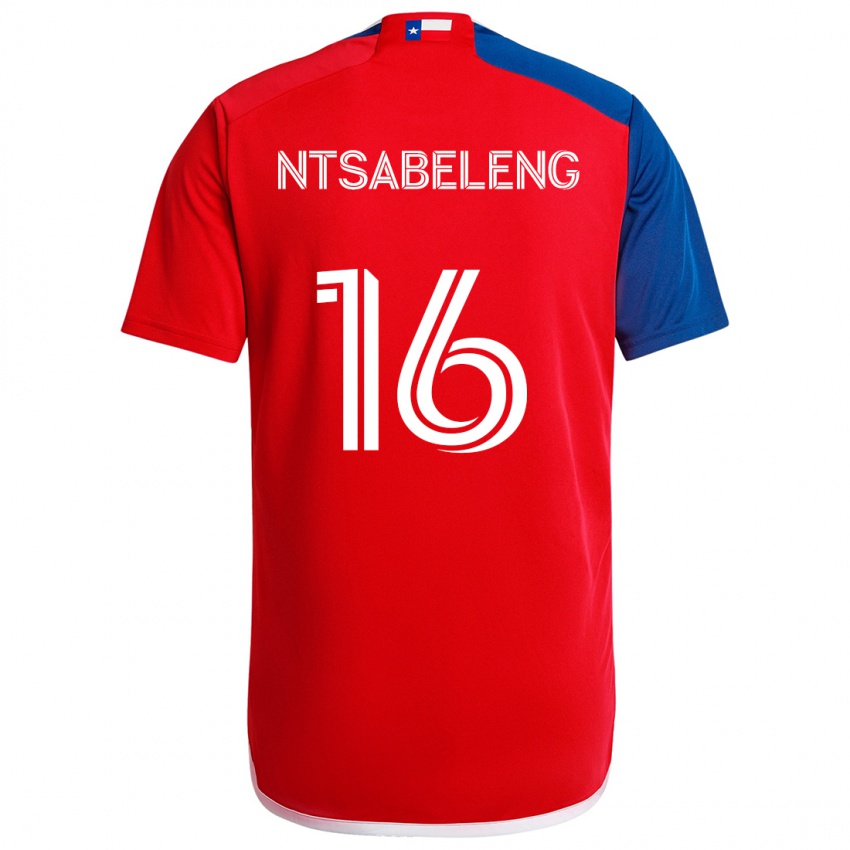 Niño Camiseta Tsiki Ntsabeleng #16 Azul Rojo 1ª Equipación 2024/25 La Camisa Perú