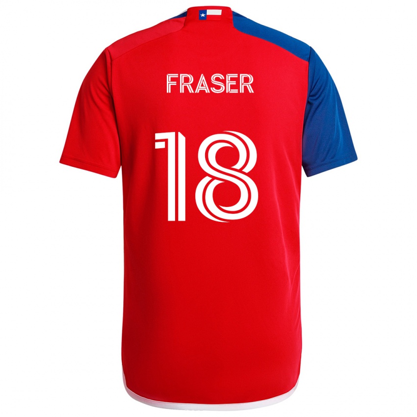 Niño Camiseta Liam Fraser #18 Azul Rojo 1ª Equipación 2024/25 La Camisa Perú