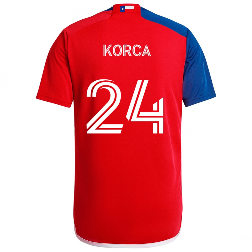 Niño Camiseta Amet Korca #24 Azul Rojo 1ª Equipación 2024/25 La Camisa Perú