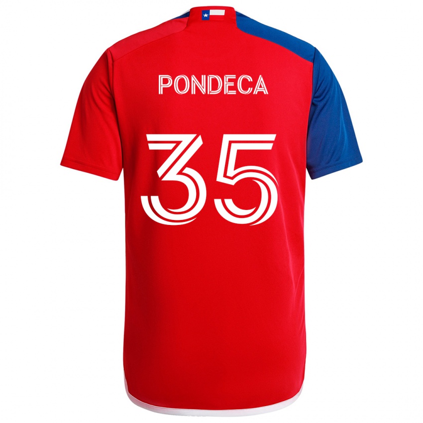 Niño Camiseta Tomas Pondeca #35 Azul Rojo 1ª Equipación 2024/25 La Camisa Perú