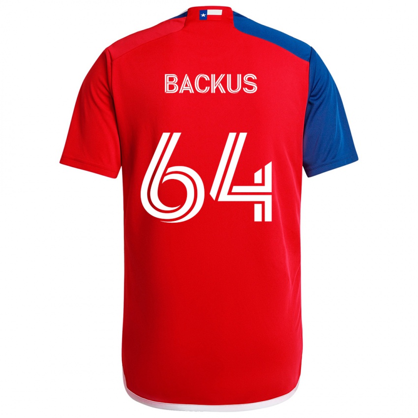 Niño Camiseta Braeden Backus #64 Azul Rojo 1ª Equipación 2024/25 La Camisa Perú