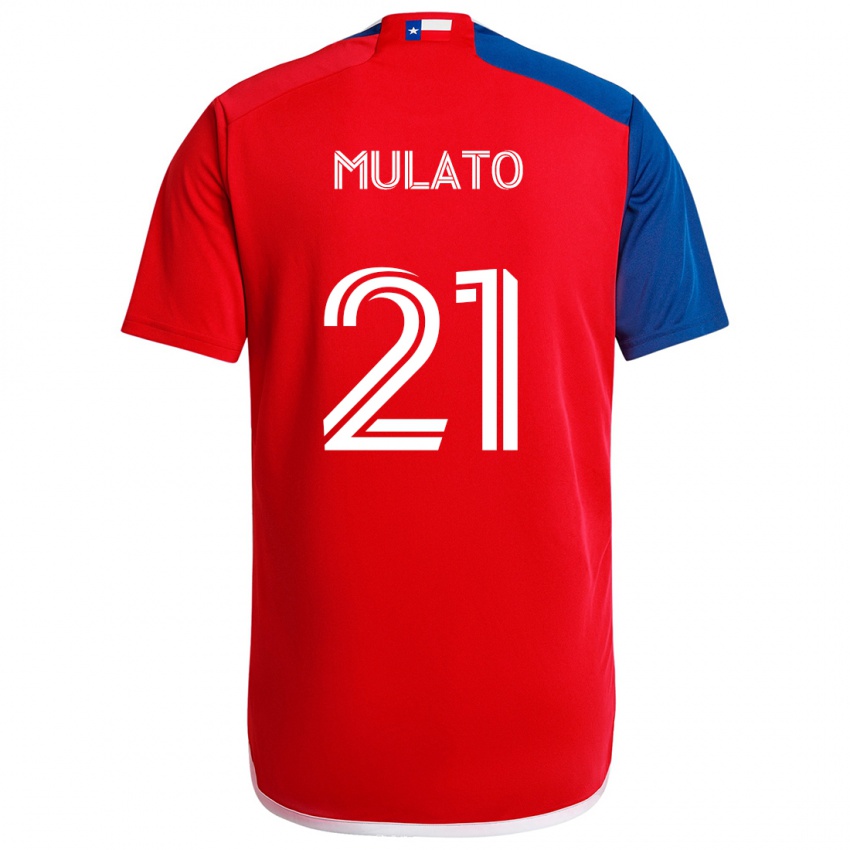 Niño Camiseta José Mulato #21 Azul Rojo 1ª Equipación 2024/25 La Camisa Perú