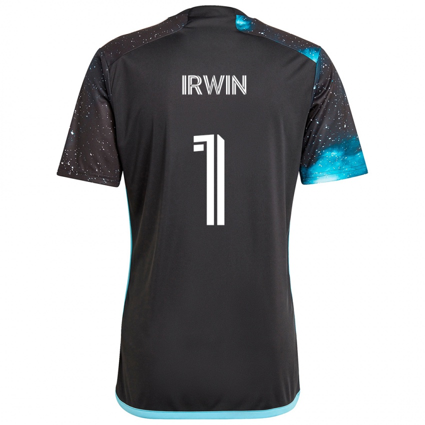 Niño Camiseta Clint Irwin #1 Azul Negro 1ª Equipación 2024/25 La Camisa Perú