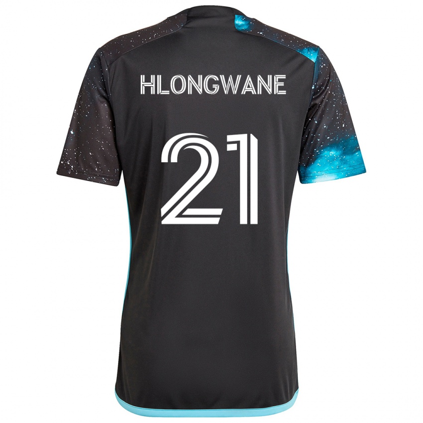 Niño Camiseta Bongokuhle Hlongwane #21 Azul Negro 1ª Equipación 2024/25 La Camisa Perú