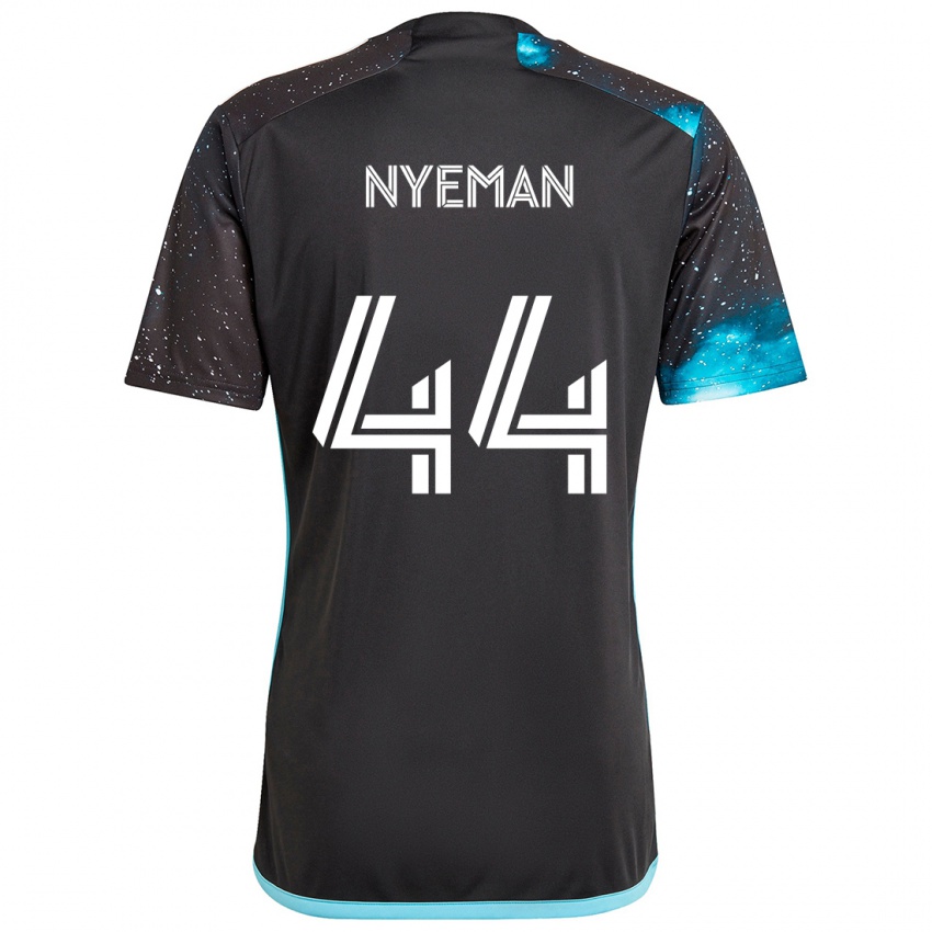 Niño Camiseta Moses Nyeman #44 Azul Negro 1ª Equipación 2024/25 La Camisa Perú