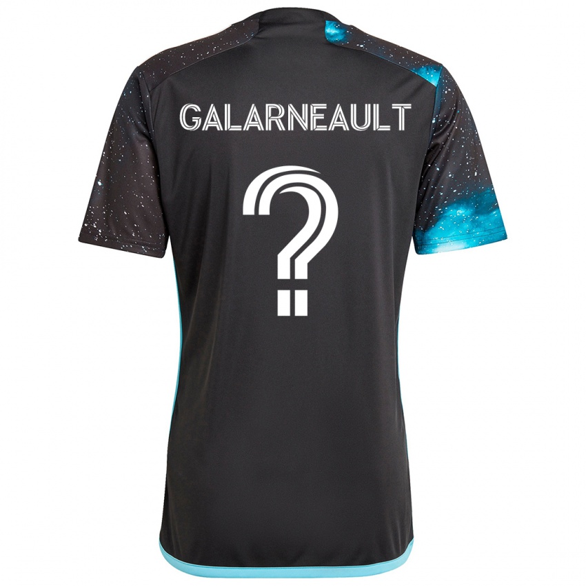 Niño Camiseta Benjamin Galarneault #0 Azul Negro 1ª Equipación 2024/25 La Camisa Perú