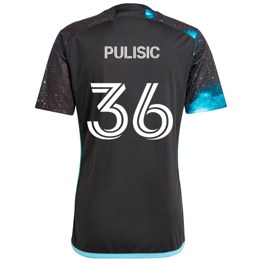 Niño Camiseta Will Pulisic #36 Azul Negro 1ª Equipación 2024/25 La Camisa Perú