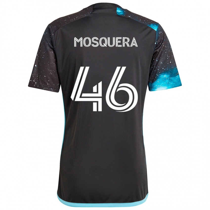 Niño Camiseta Juan Camilo Mosquera #46 Azul Negro 1ª Equipación 2024/25 La Camisa Perú