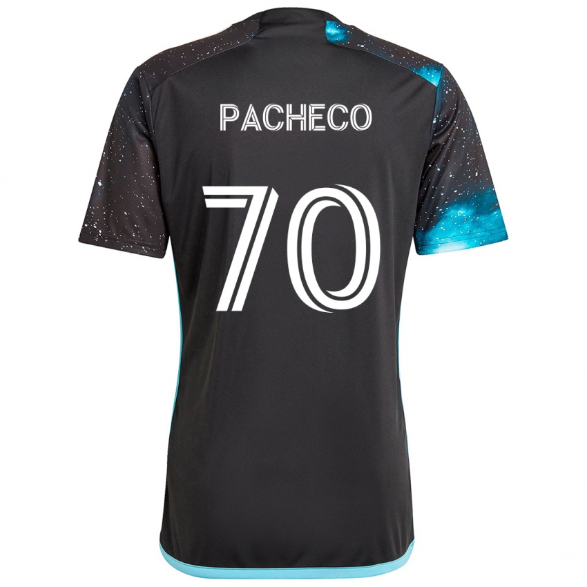 Niño Camiseta Diogo Pacheco #70 Azul Negro 1ª Equipación 2024/25 La Camisa Perú