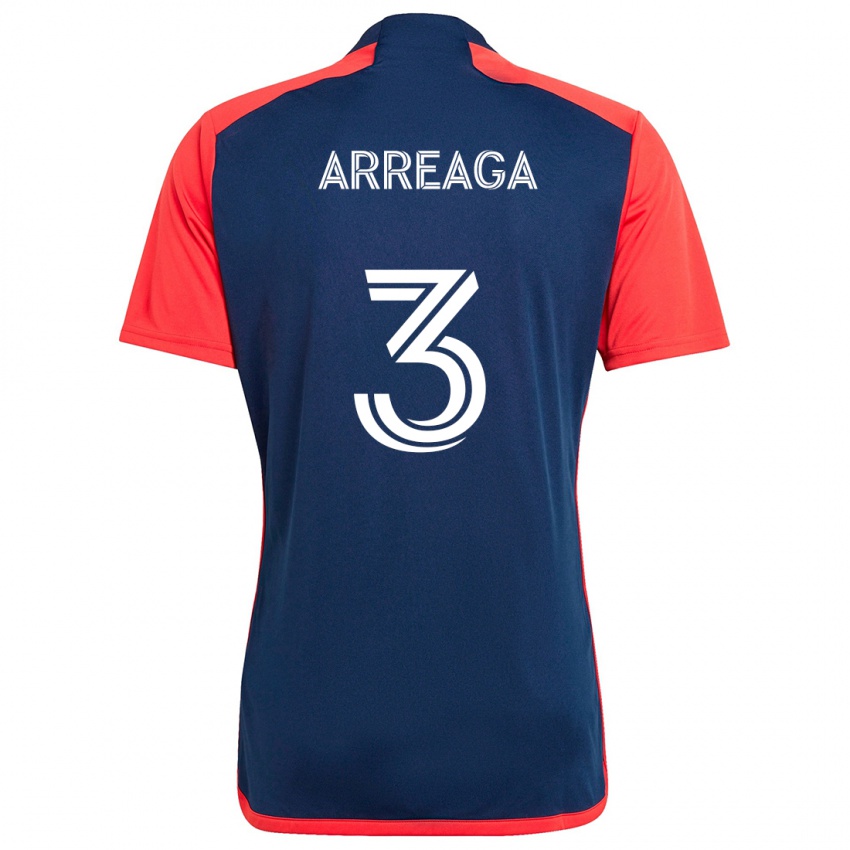 Niño Camiseta Xavier Arreaga #3 Azul Rojo 1ª Equipación 2024/25 La Camisa Perú